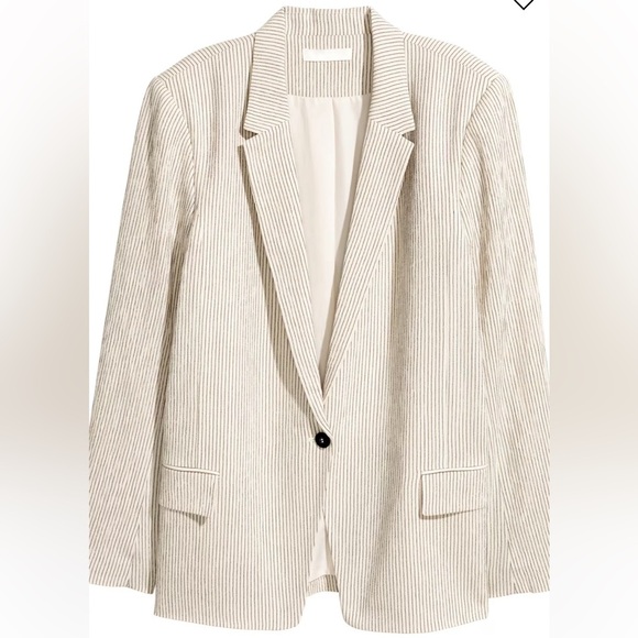 H&M Jackets & Blazers - H&M Pinstripe Blazer Jacket Size 12 Normcore Minimalist Eclectic Grandpa